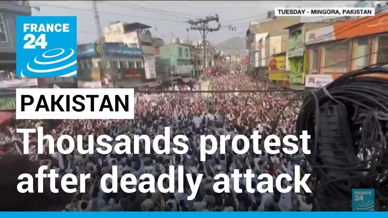 Thousands protest in Pakistan after deadly attack on school van &bull; FRANCE 24 English