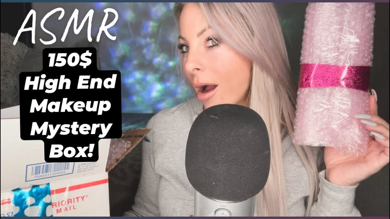 ASMR 💤 150$ High End Makeup Mystery Box 📦 Unboxing | Whisper Rabmle & Tapping