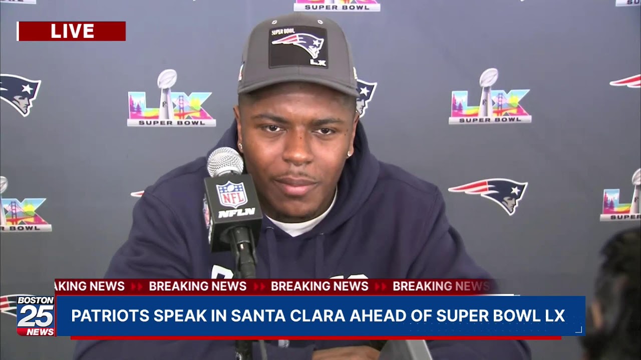 WATCH LIVE: Patriots speak in Santa Clara ahead of Super Bowl LX.