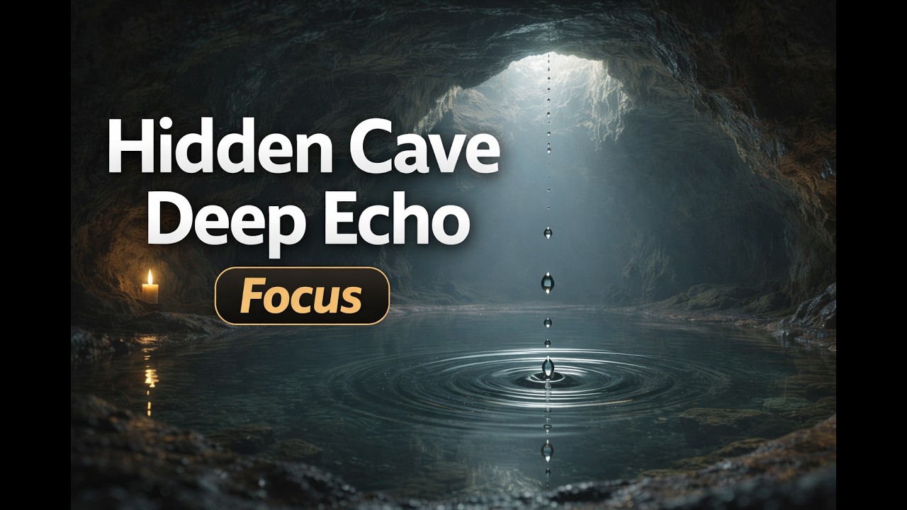 Hidden Cavern Ambience 💧 Slow Dripping Water for Focus, Zen & Relaxation