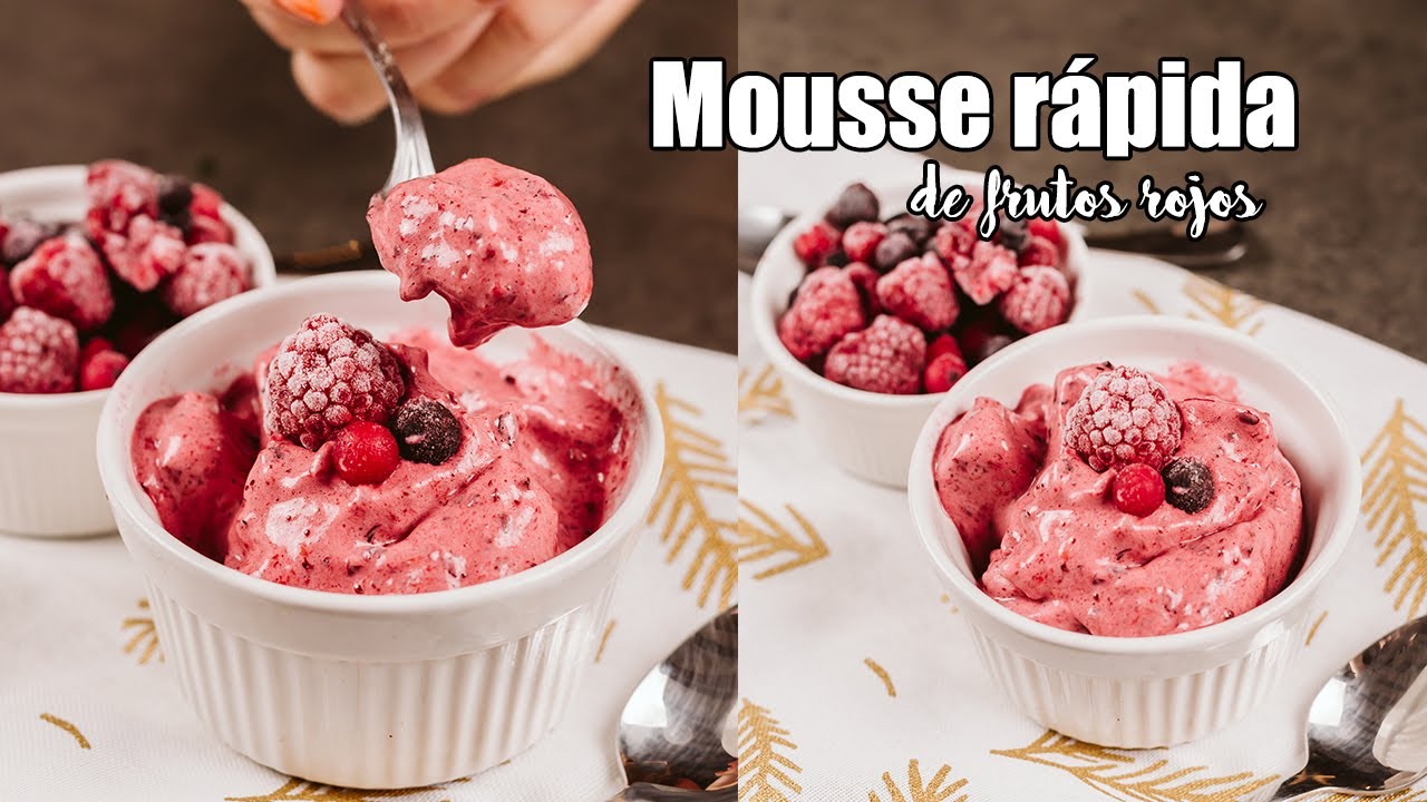 La mousse de fresa keto SIN lácteos, SIN azúcar, muy cremosa Y RÁPIDA de hacer - Sólo 3 ingredientes