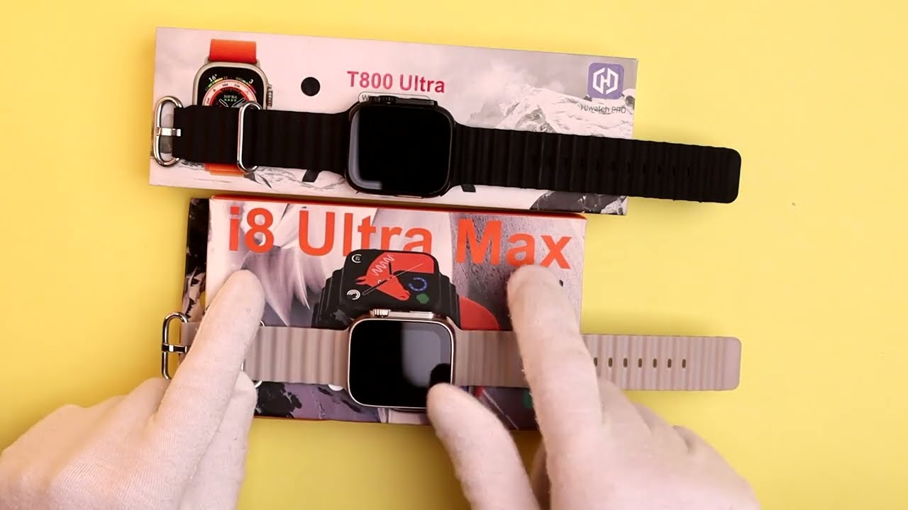 T800 Ultra vs i8 Ultra Max Smart Watch Boot Speed Comparison