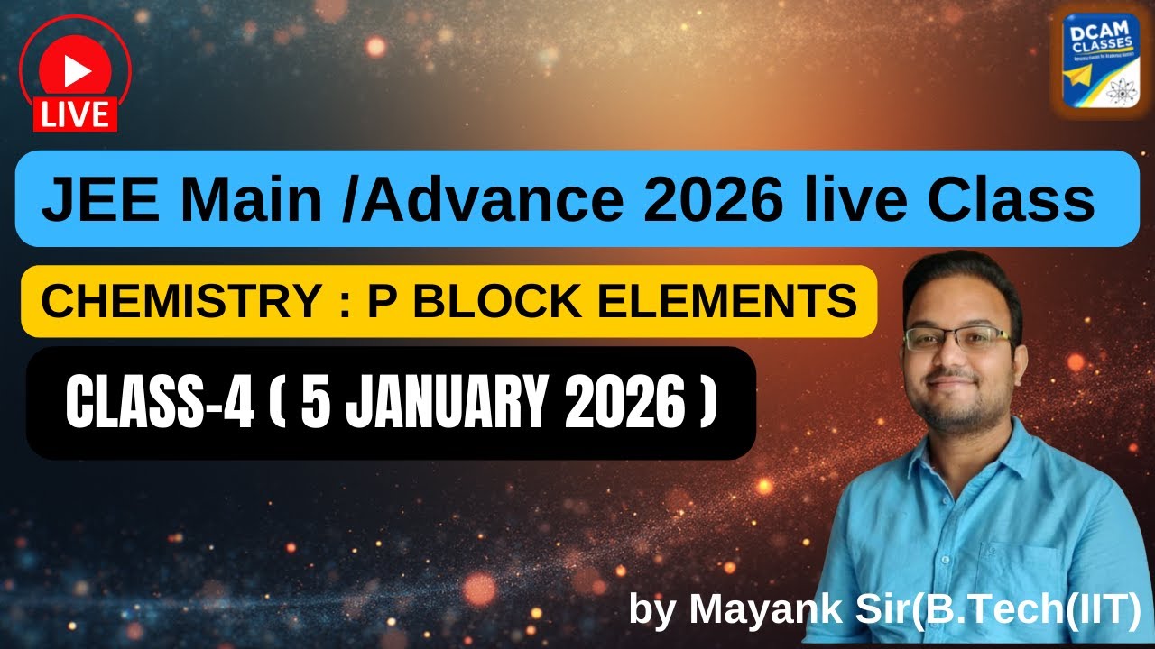 jee main /advance class 12 chemistry :p block elements class-4(5 january 2026 )