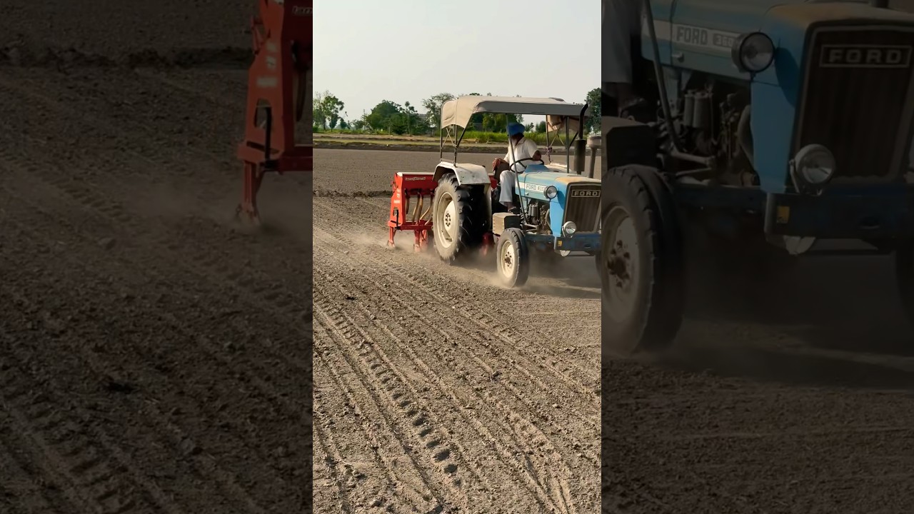 DSR method of Rice sowing on Ford. #ford #tractor #tractorvideo #tractorlover #fordtractor #kheti