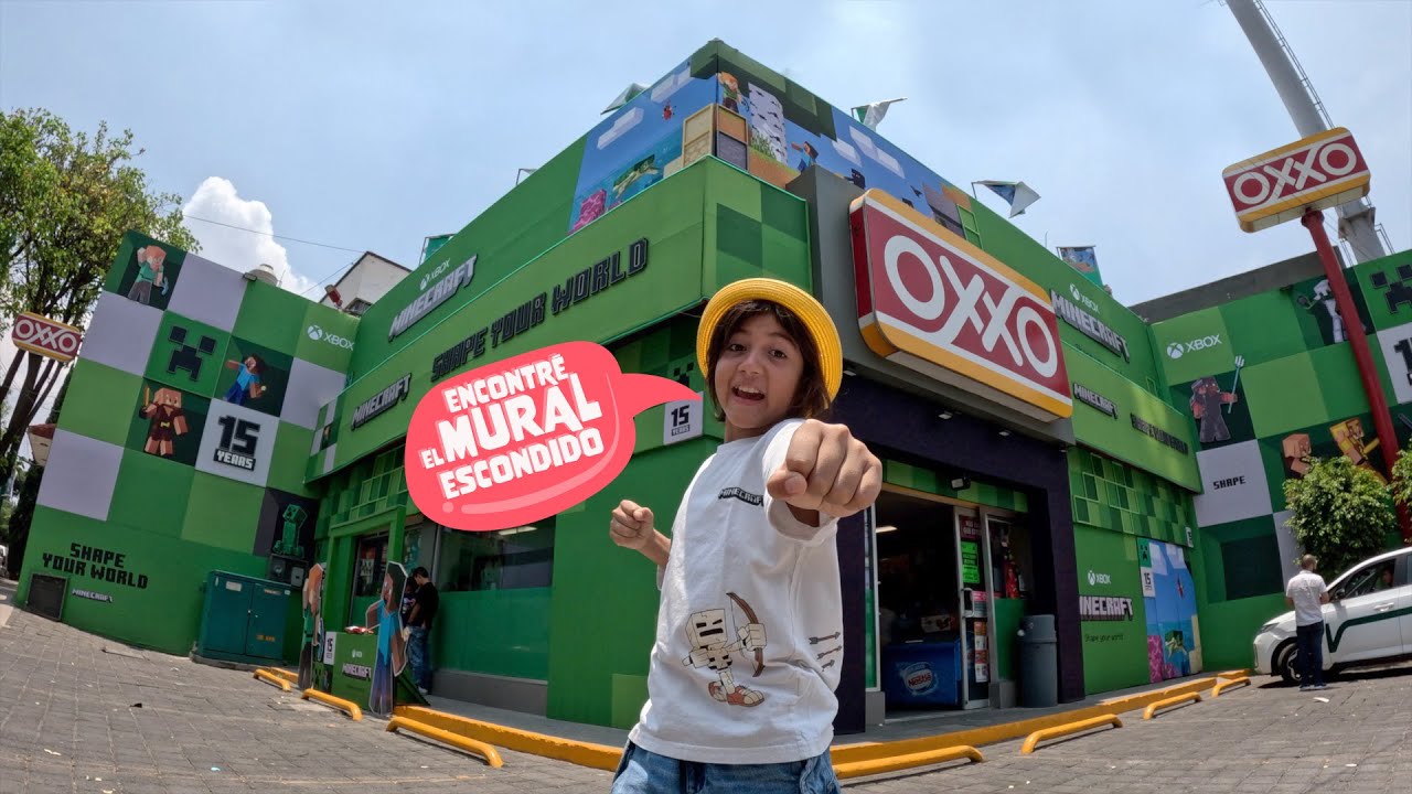 Exploro el OXXO de MINECRAFT y Encuentro el MURAL Escondido