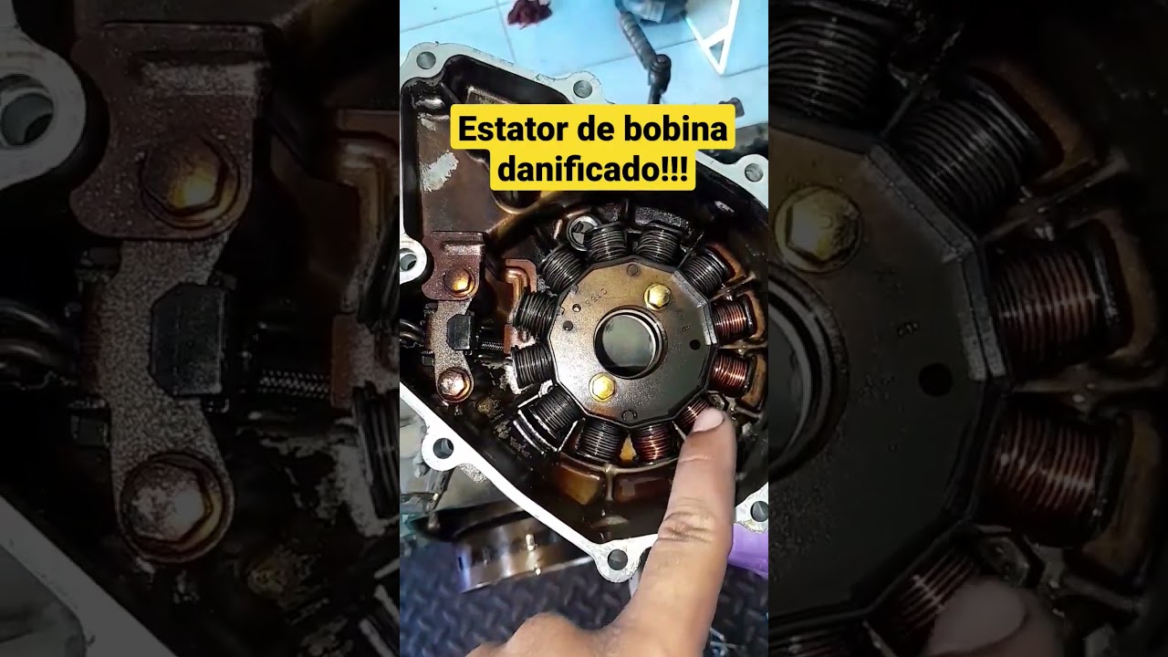 ESTATOR de BOBINA vizivelmente queimado