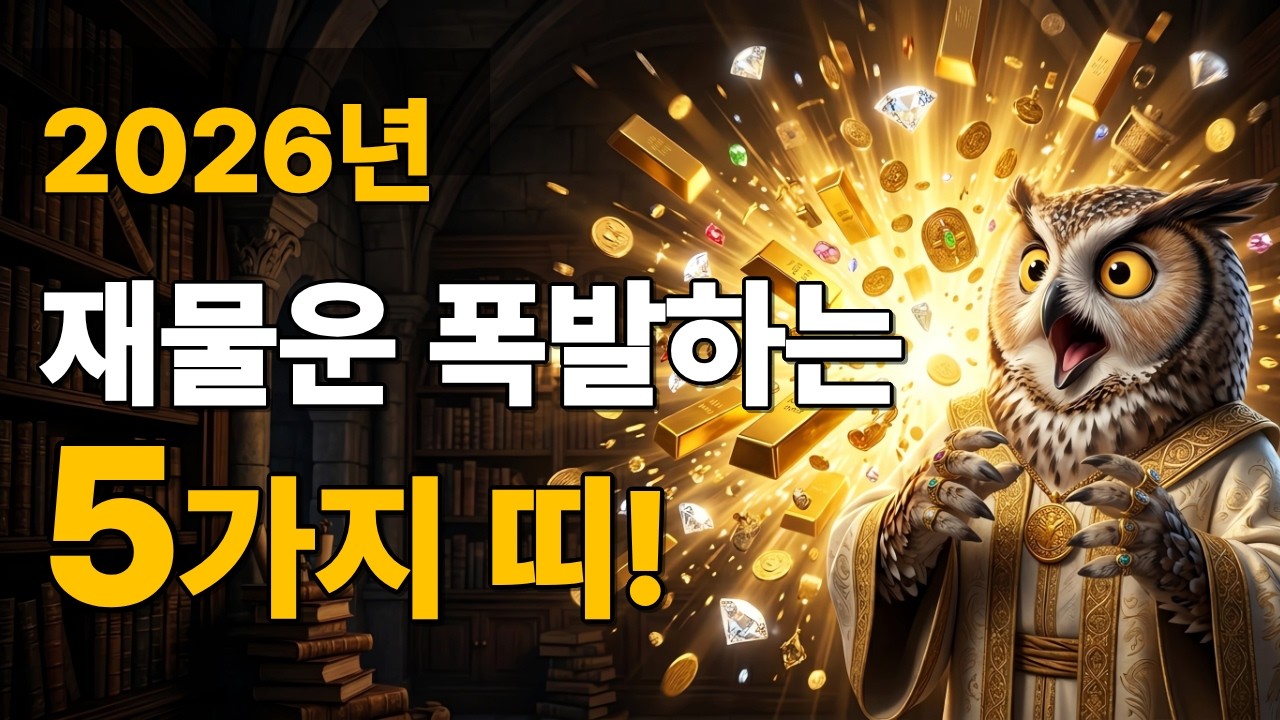 2026년 재물운 폭발하는 5가지 띠!