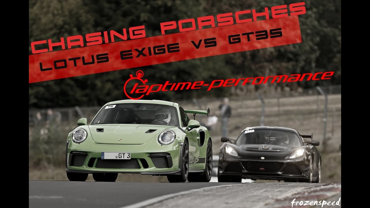 LOTUS Exige vs. Porsche GT3 GT4 991 GT3 RS / Laptime-Performance / Nordschleife