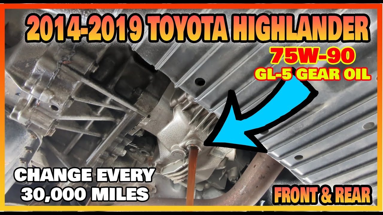 Transfer Case and Rear Differential Gear Oil Change Toyota Highlander