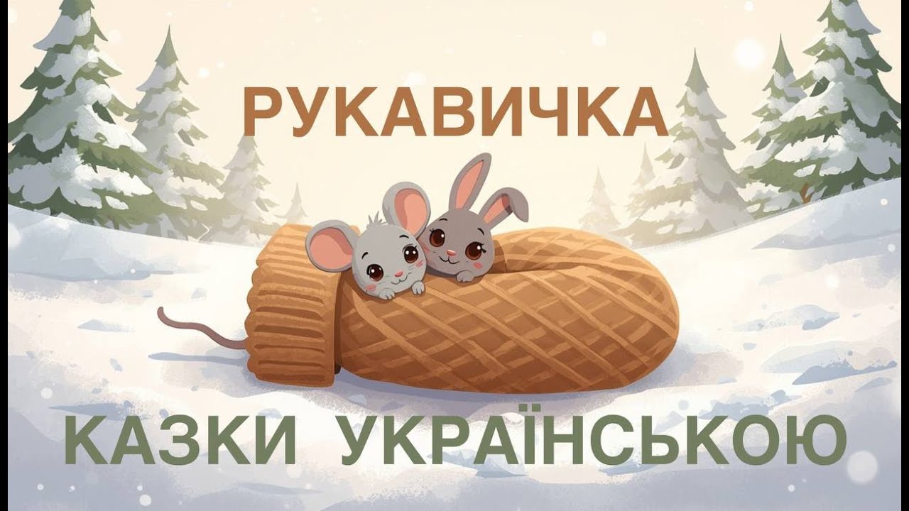 РУКАВИЧКА. Українська дитяча казка 📖 🐭🐰🦊🐻 - добра казка на ніч ✨