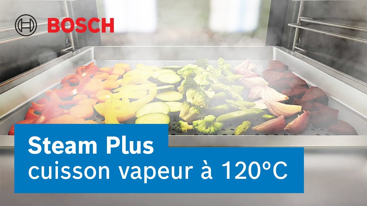 Cuisson vapeur &agrave; 120&deg;C avec Steam Plus sur le four Bosch S&eacute;rie 8 | Bosch Home France