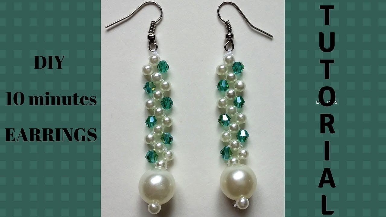 How to make earrings. DIY elegant earrings. Beaded earrings tutorial.