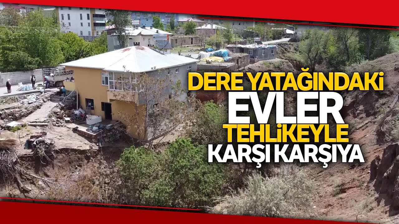 Iğdır Tuzluca’da Dere Yatağındaki Evler Tehlikeyle Karşı Karşıya