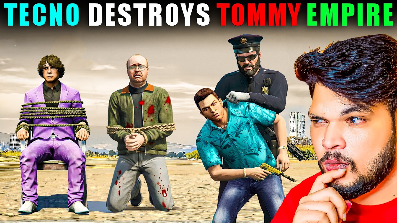 TECHNO GAMERZ ATTACKS ALL SECRET BASES OF TOMMY VERCETTI 😱🔥| NIKO BELLIC | GTA 5 🚀🔥
