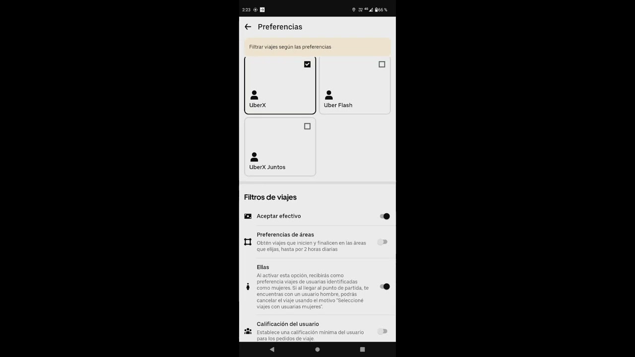 cómo activar Uber ellas!