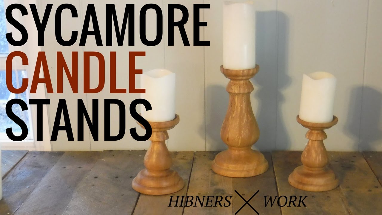 Turning Candle Stands From Sycamore