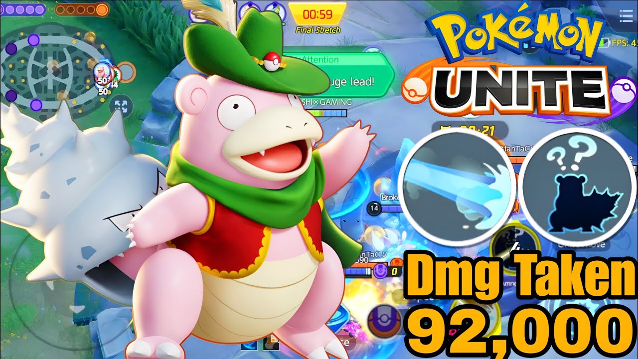 Pokemon Unite S32 SLOWBRO 19 Assist Legend Solo Queue 92K Damage Taken Random Gameplay Hindi 2026