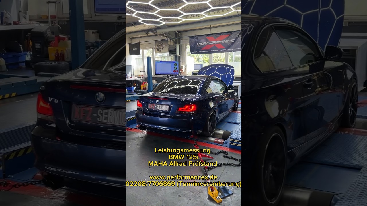 Leistungsmessung BMW 125i - MAHA Allrad Pr&uuml;fstand ‼️www.performancex.de  | 02208/7706869 ‼️