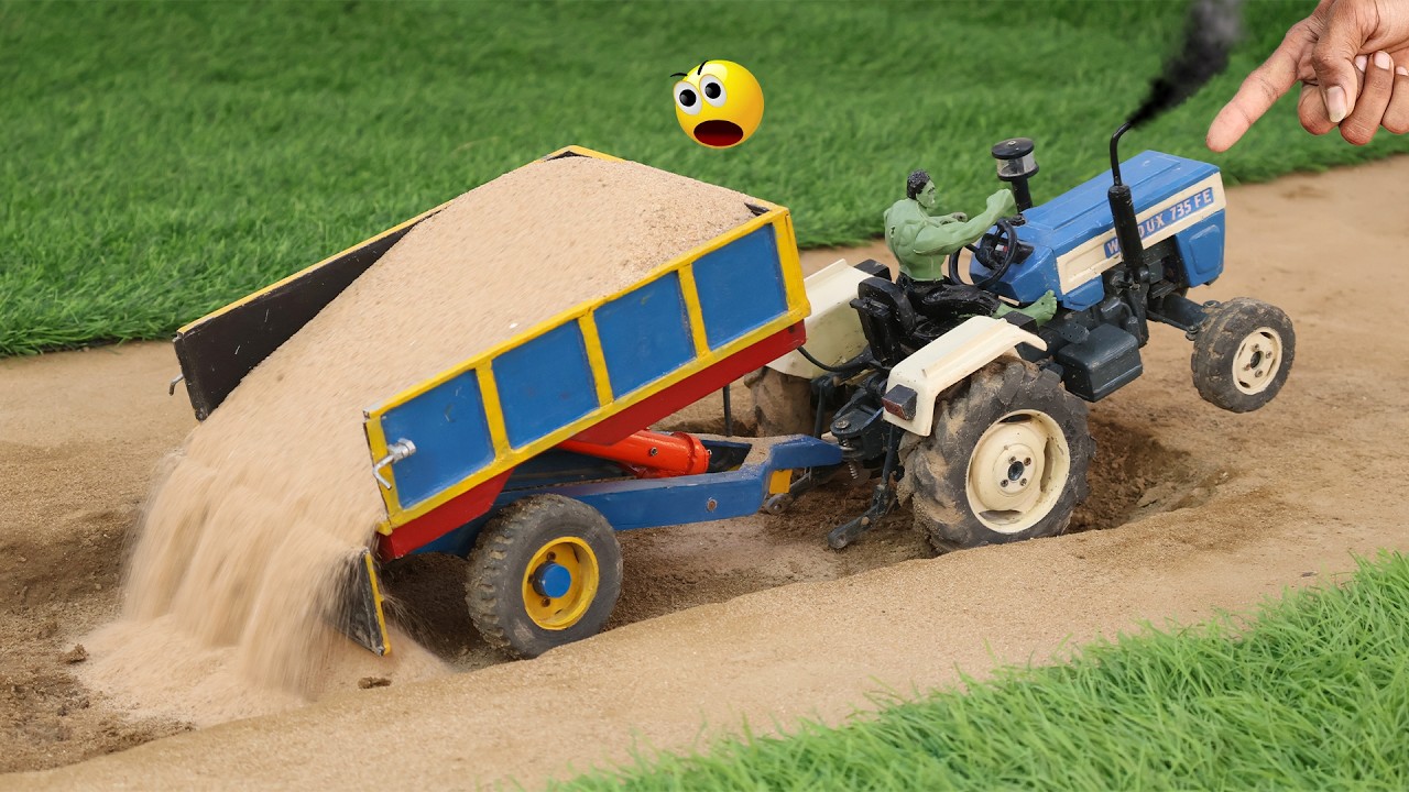 DIY Mini Tractor Road Making | Soil Work | Farm's Road Science Project @Weldux