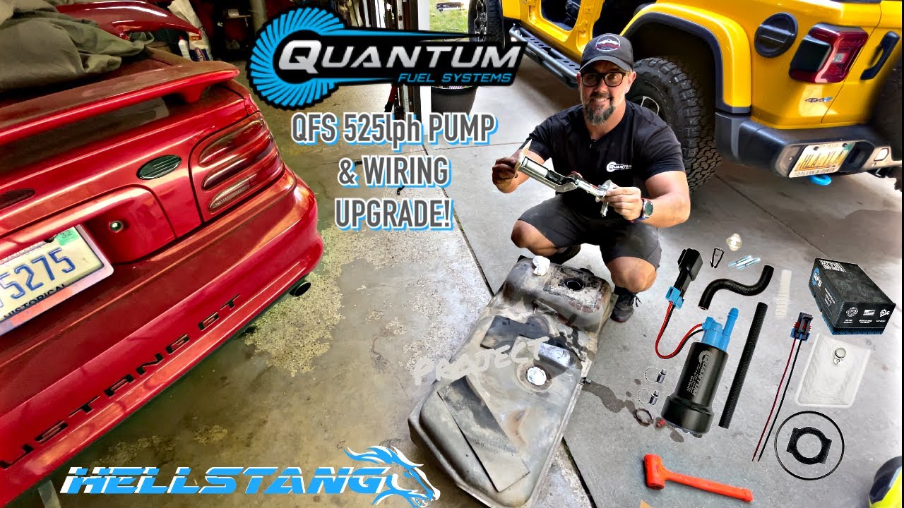QFS 525lph Fuel Pump Kit Install + 10 awg wiring upgrade for your 87-04 Mustang!