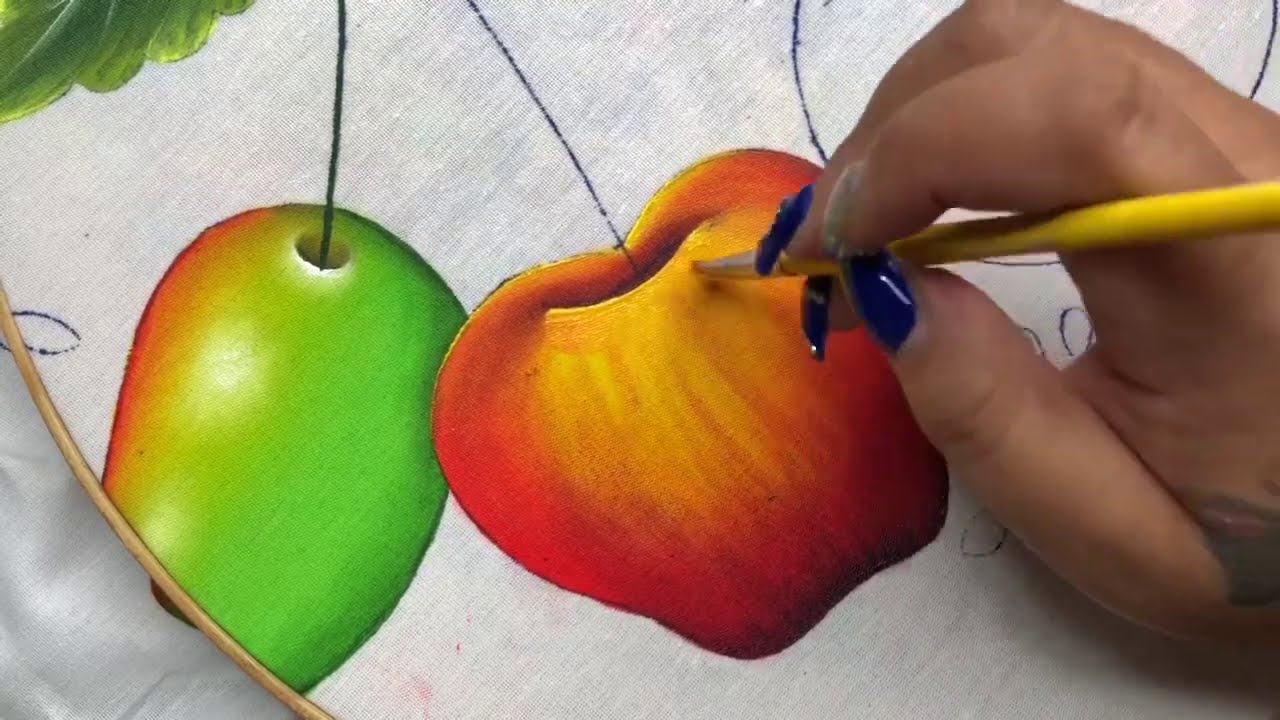 Como pintar frutas # 2 / Manzana 🍎