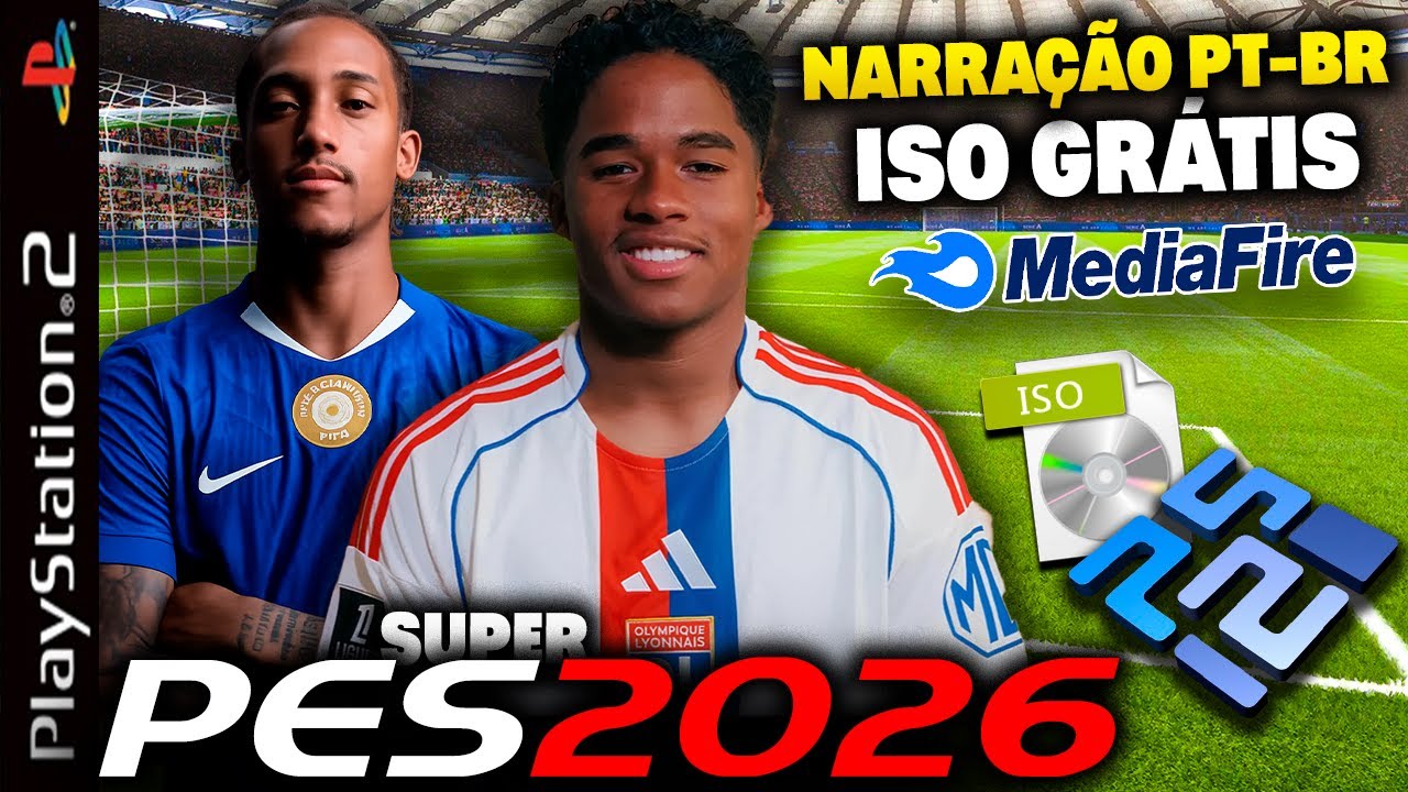 🎮 NOVO PES 2026 (PS2) RUMO AO ESTRELATO NARRAÇÃO PTBR LINK DIRETO GRÁTIS (PS2, PCSX2, AETHERSX2) ⚽