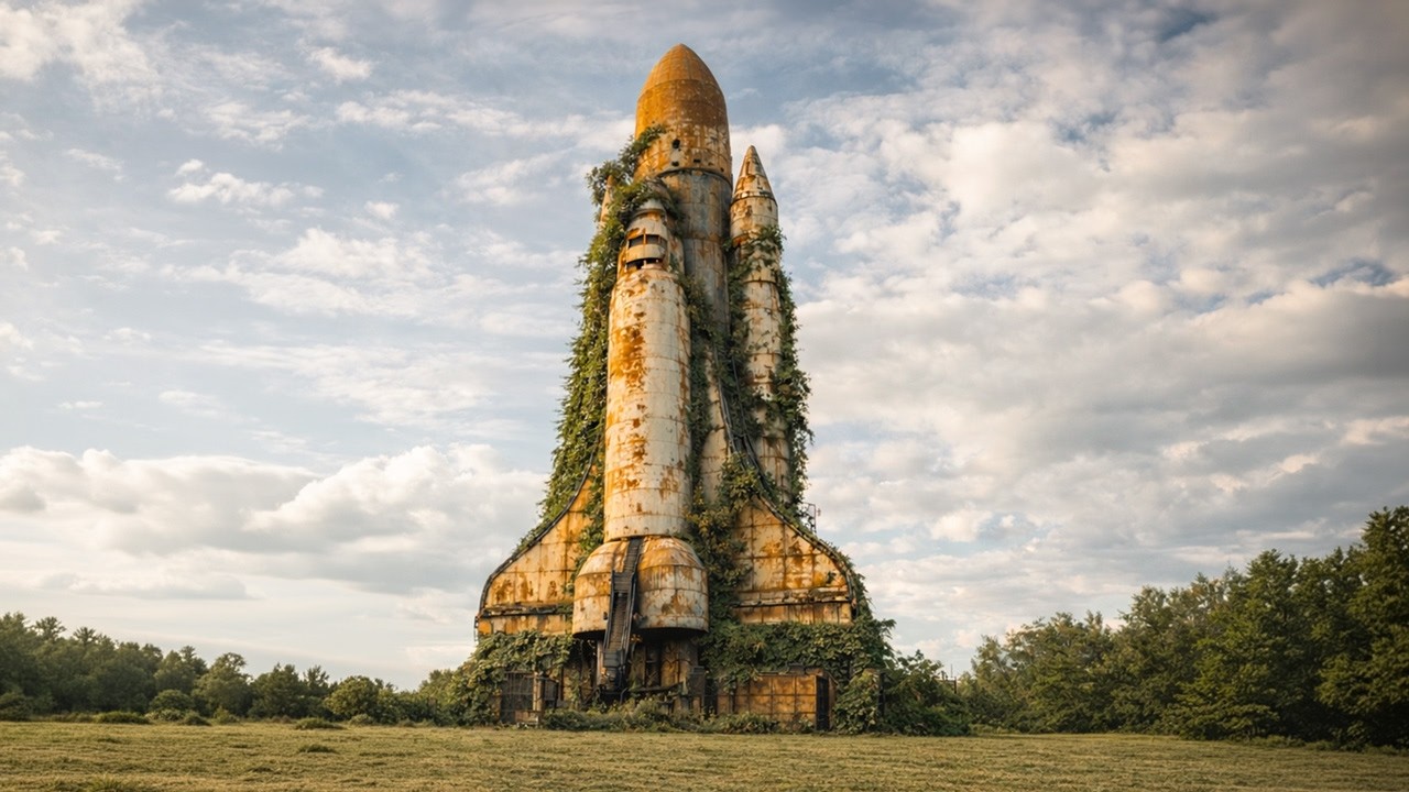 Abandoned Space Shuttle in the Middle of a Field (ASMR)