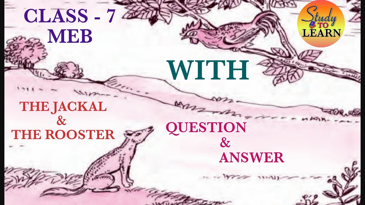 Class -7 //MEB // Lesson -2 // The Jackal & The Rooster //The Jackal And The Rooster Question Answer