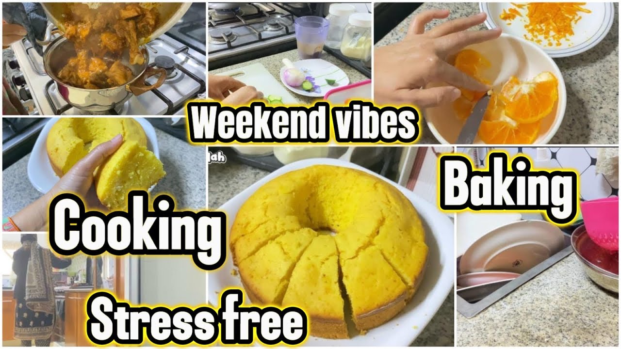 Stress free Cooking Tips and Baking Ideas | Orange 🍊 viral cake recipe | Productive weekend routine 