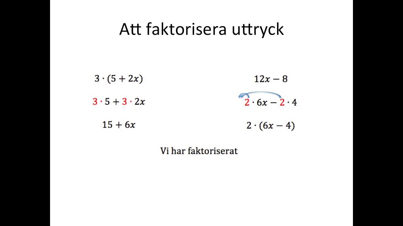 Att faktorisera