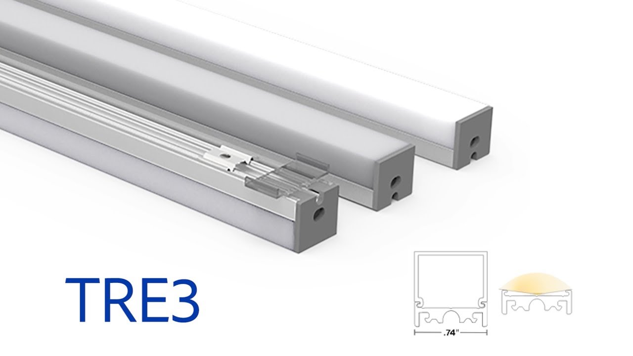 TRE3 | Three-Sided Lens LED Aluminum Extrusion | QTL