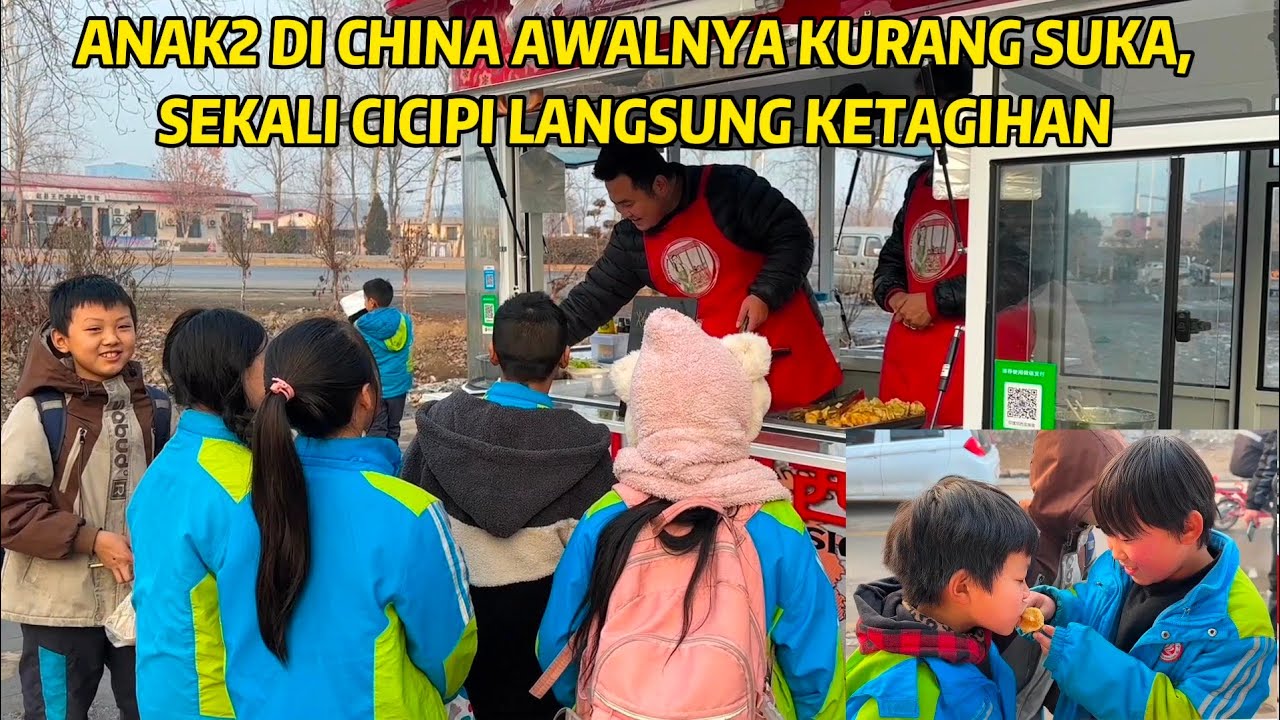 JUALANKU DISERBU SAMA ANAK SEKOLAH, BANTU MERTUA JUALAN GUANBING DI CHINA, LARIS MANIS SANGAT CEPAT