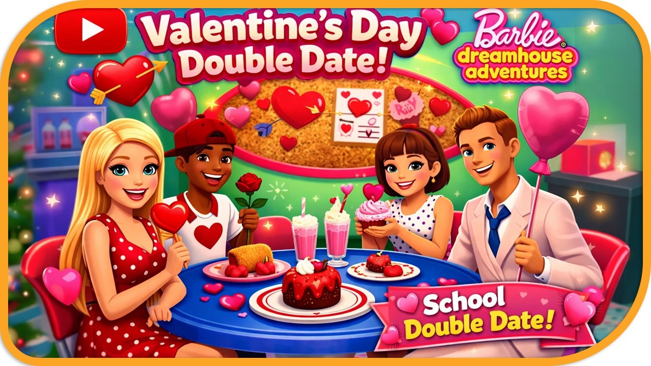 Valentine’s Day Double Date at School!❤️| Barbie Dreamhouse Adventures | Budge Studios |1390| HayDay