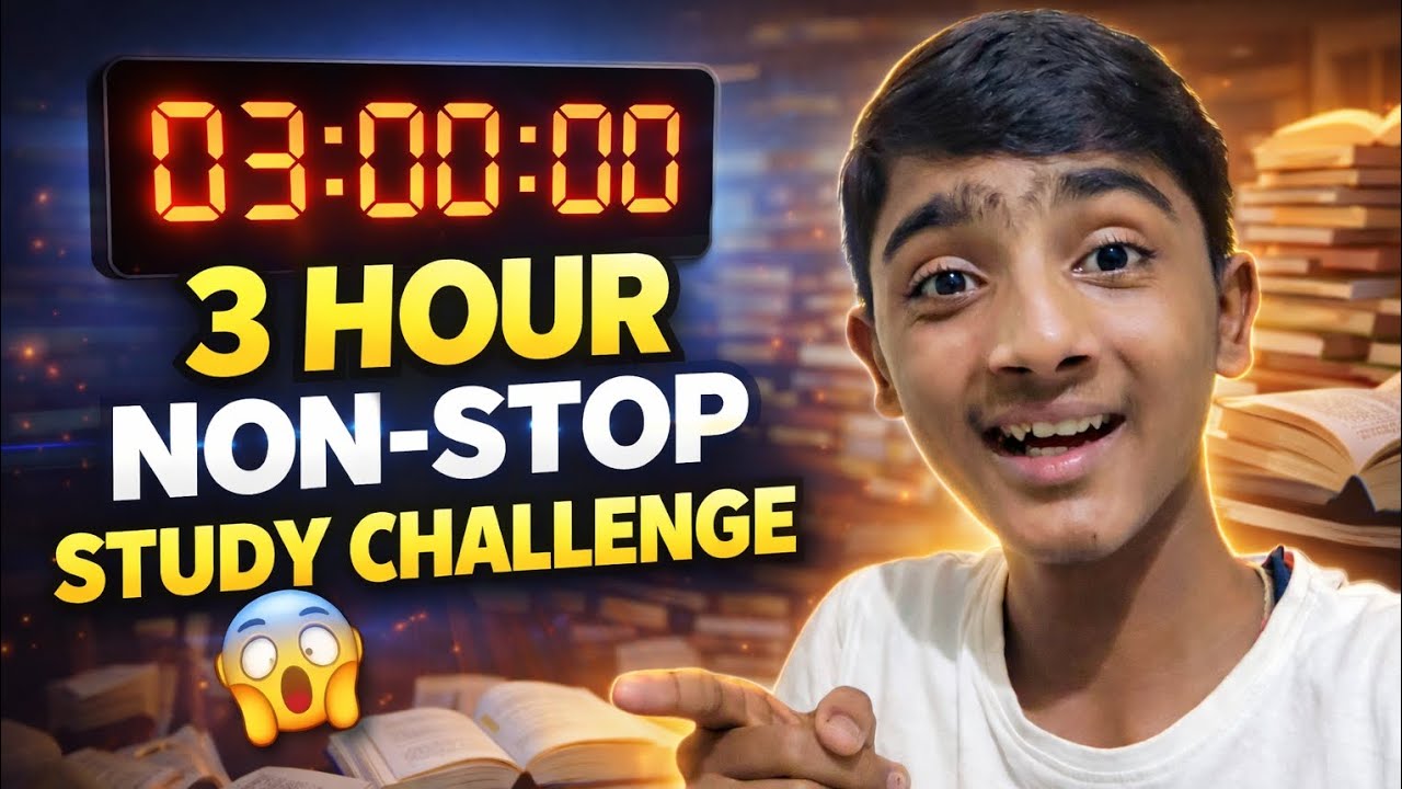 3 Hour NON-STOP Study Challange 😱। Student Challenge 🥶