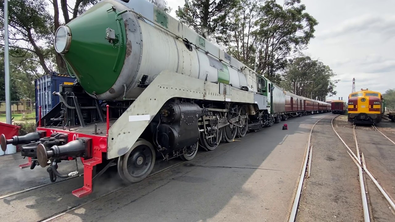 3801 testing after restoration in Thirlmere NSW Rail Museum