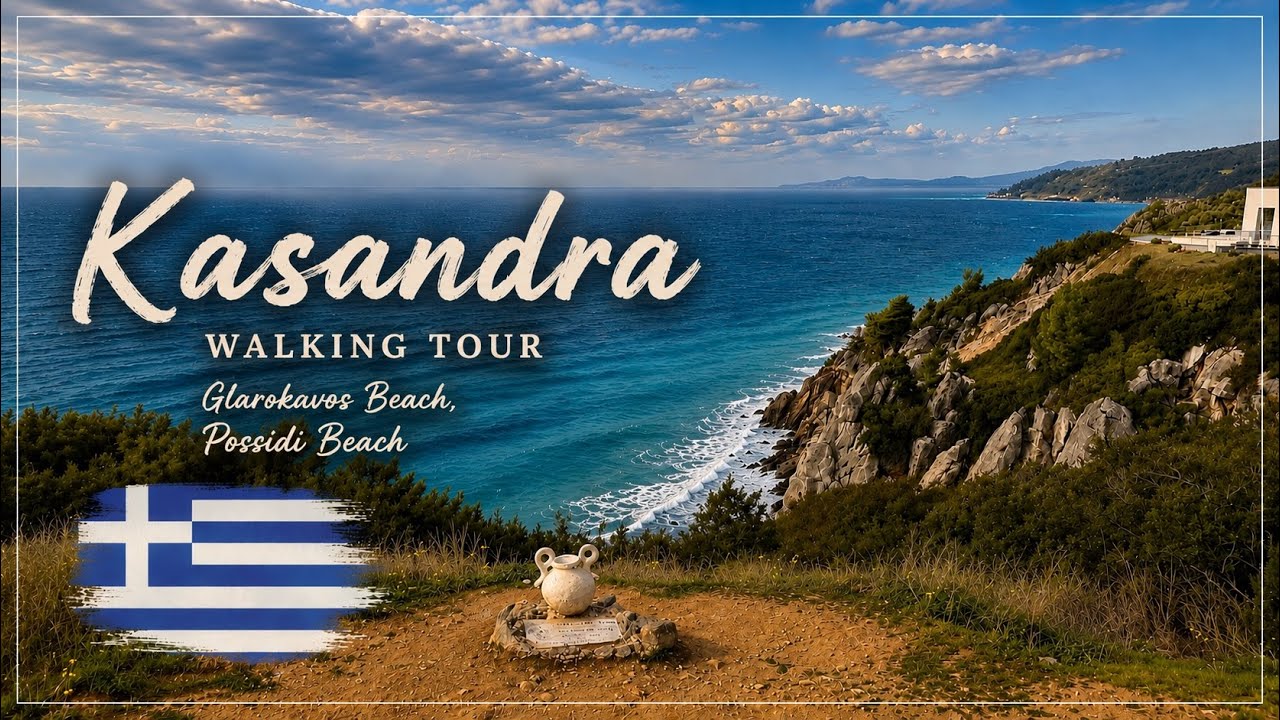 Półwysep Kasandra - Glarokavos Beach, Possidi Beach - Chalkidiki - Grecja [walking tour]  NO TALK