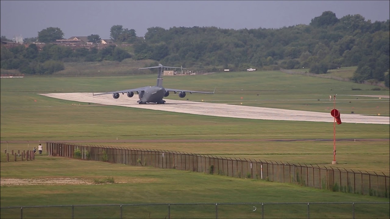 C-17 Taking Off from Akron Fulton Airport