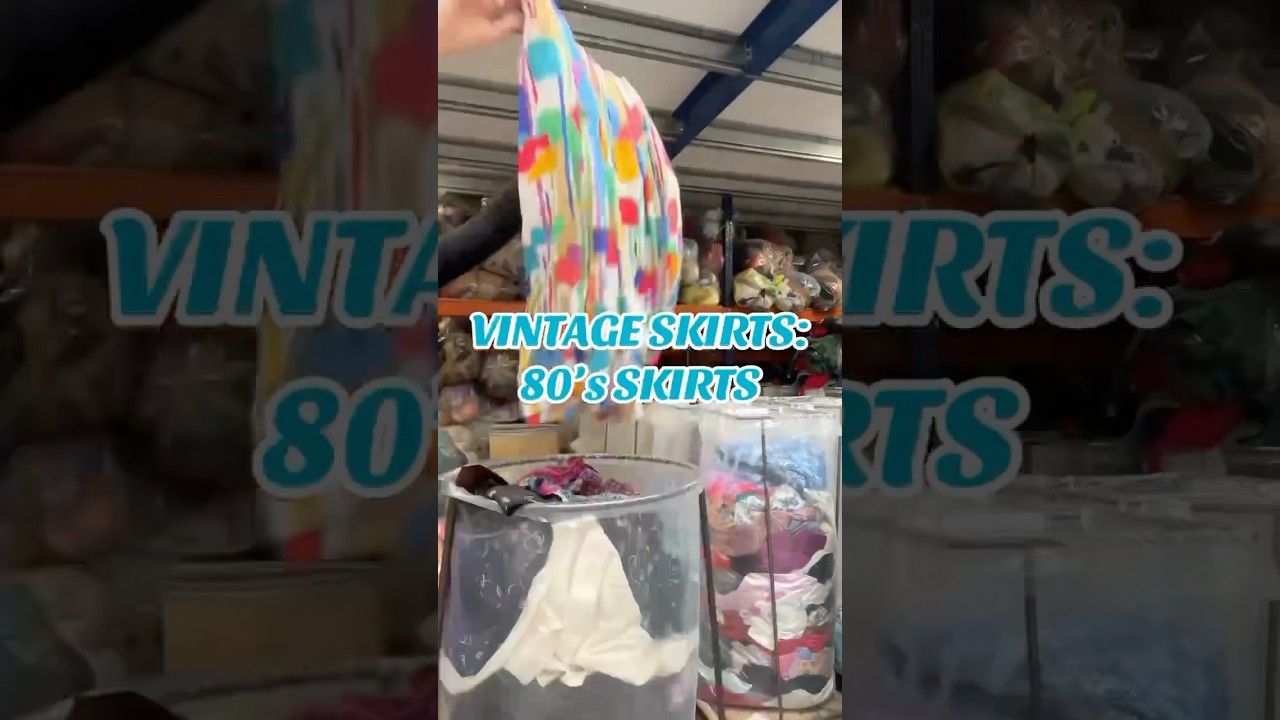 What to expect in our vintage 80&rsquo;s Skirts? Available per 10kg via our wholesale website ♻️