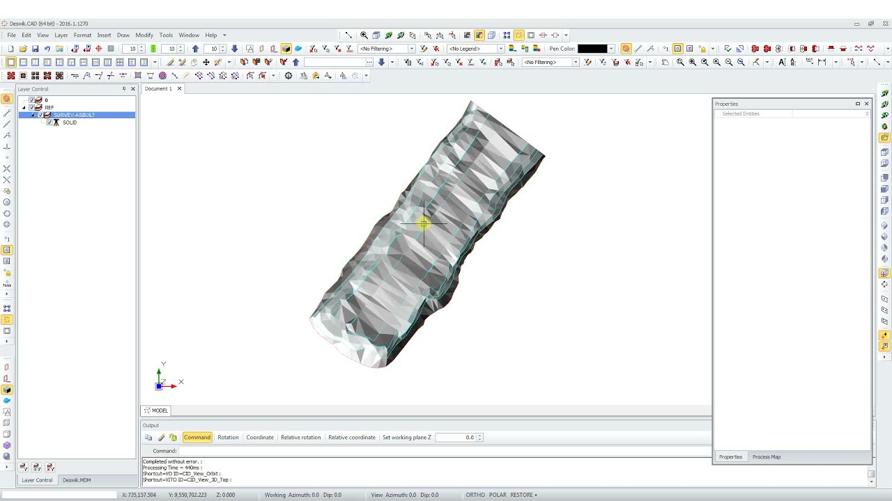 How to create section (Long & Cross) Deswik Cad
