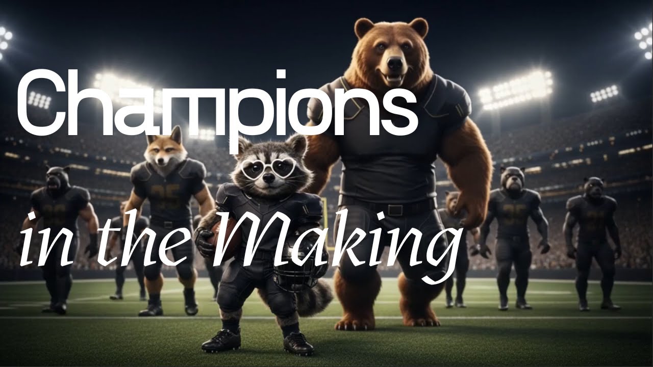 Raccoon with Glasses Becomes Super Bowl CHAMPION 🏈💙 | Champions in the Making (Official Music Video)