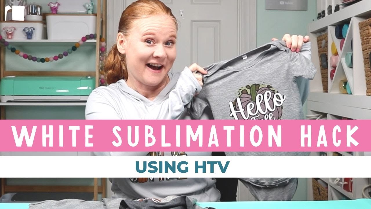 White Sublimation Hack Using HTV and a Cricut Machine