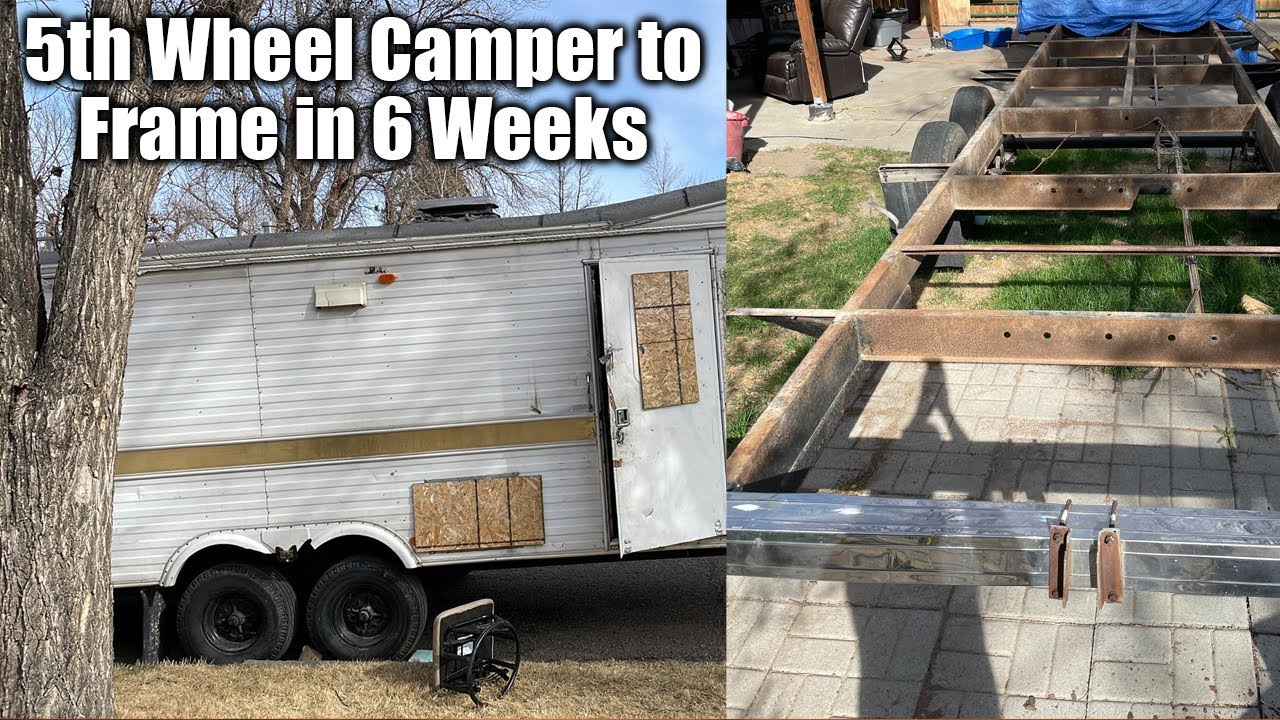 Removing a Camper from a 5th Wheel Trailer Demolition Timelapse