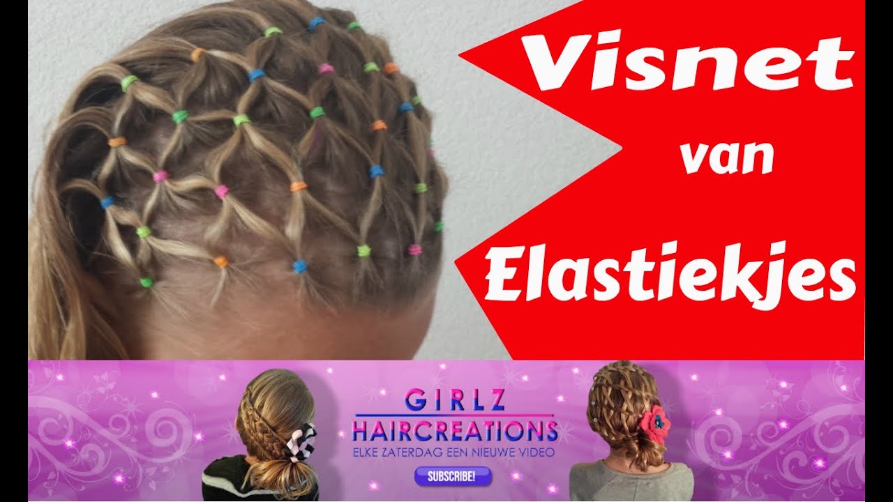 Visnet van elastiekjes