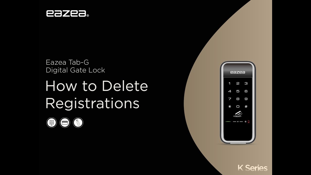 Eazea Tab-G Digital Gate Lock (PIN Code / RFID Access / Remote Setting)