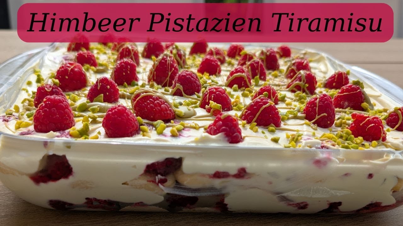 Trend Dessert: Himbeer Pistazien Tiramisu ein echter Hingucker 😍 | Nachtisch Rezept | so lecker!