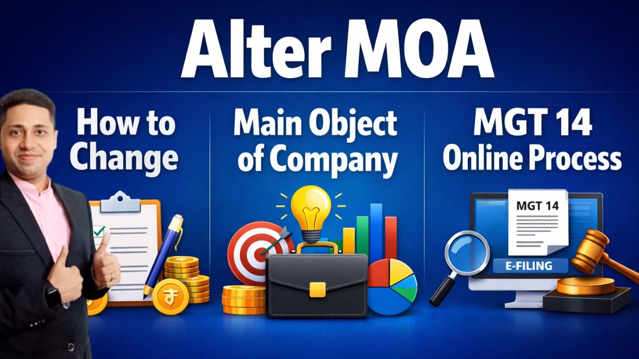 How to alter object clause in MCA Version 3 | Change in objects of Company MGT 14 INC 33