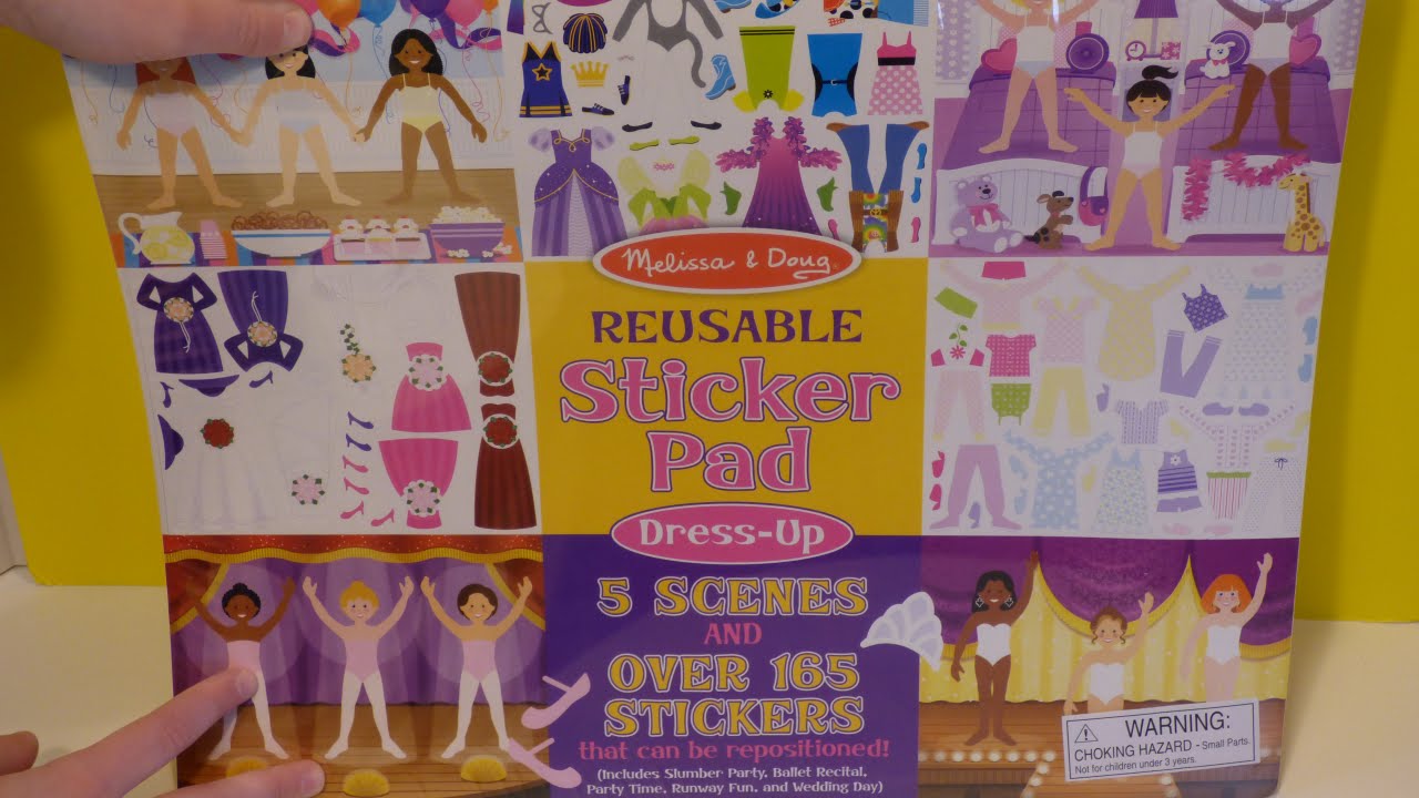 Melissa and Doug Dress-Up Sticker Book - Over 185 Stickers