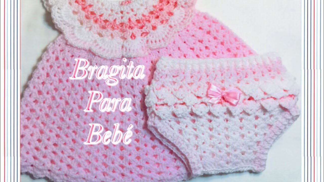 Como tejer Bragita | pololos | cubre pañal en gancho | ganchillo -conjunto para bebe 0-12 meses #135