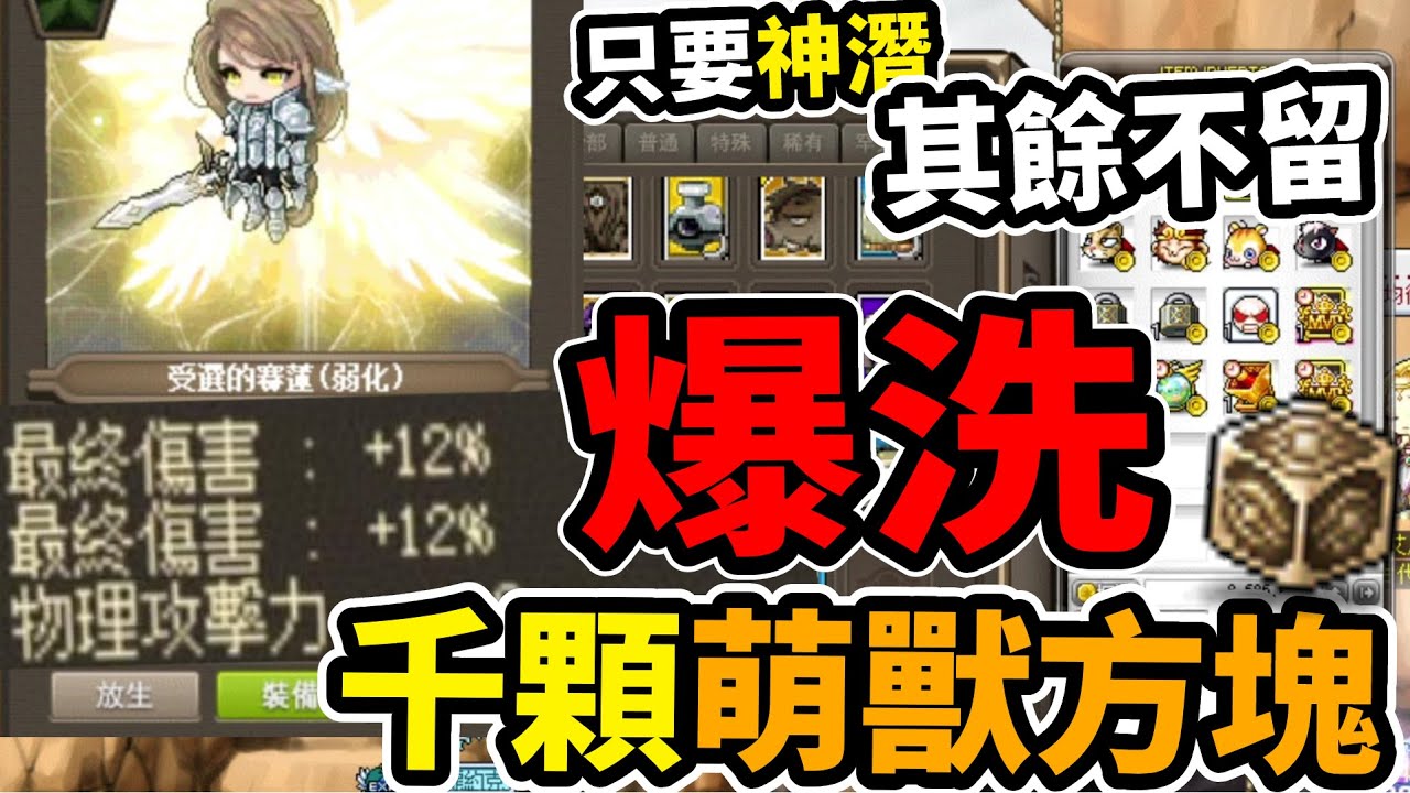 【新楓之谷】狂洗千顆『萌獸方塊』！賽蓮能否洗出神潛？用３萬元...挑戰不可能💸｜萬元挑戰系列｜MapleStory｜Leo里歐