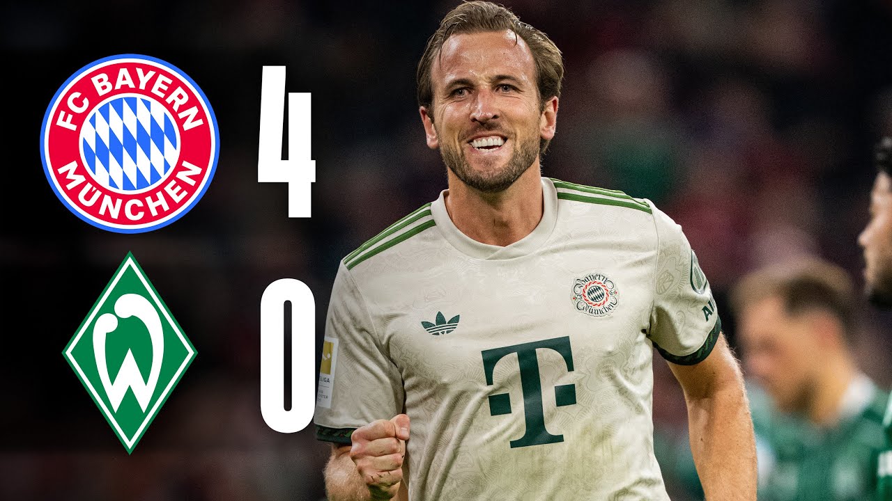 Next game, next brace: Kane in top form! | FC Bayern 4-0 Werder Bremen | Bundesliga Highlights